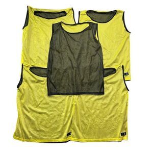 Athlete Men's Size‎ Large Black & Yellow Reversible Basketball Jerseys Qty 5x
